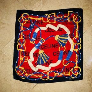 Authentic Celine Silk HandRolled Scarf